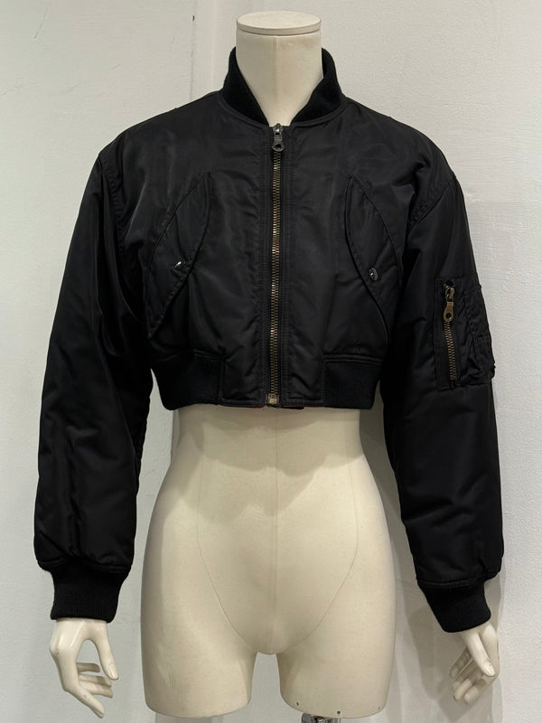 1980s Jean Paul Gaultier Junior cropped nylon bomber jacket