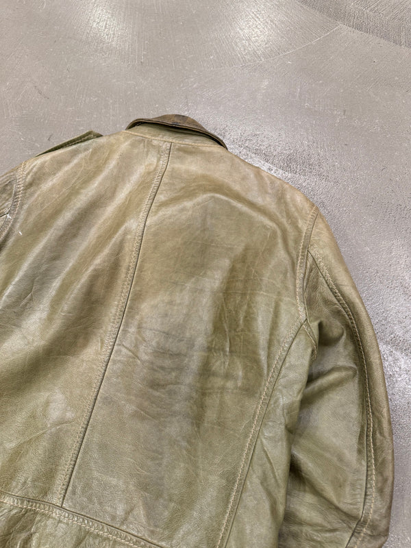 A/W2001 Dolce & Gabbana faded zip aviator jacket