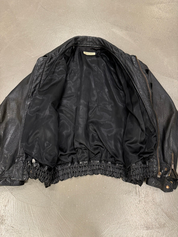 A/W1982 Giorgio Armani leather cargo bomber jacket