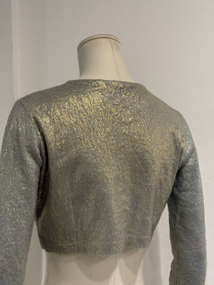 2000s Prada metallic cropped cardigan