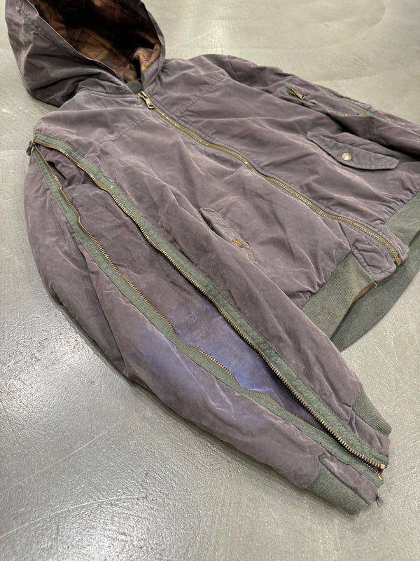 A/W2003 Dolce & Gabbana zip sleeves hooded bomber jacket