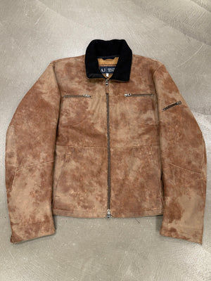 2000s Armani faded faux shearling jacket