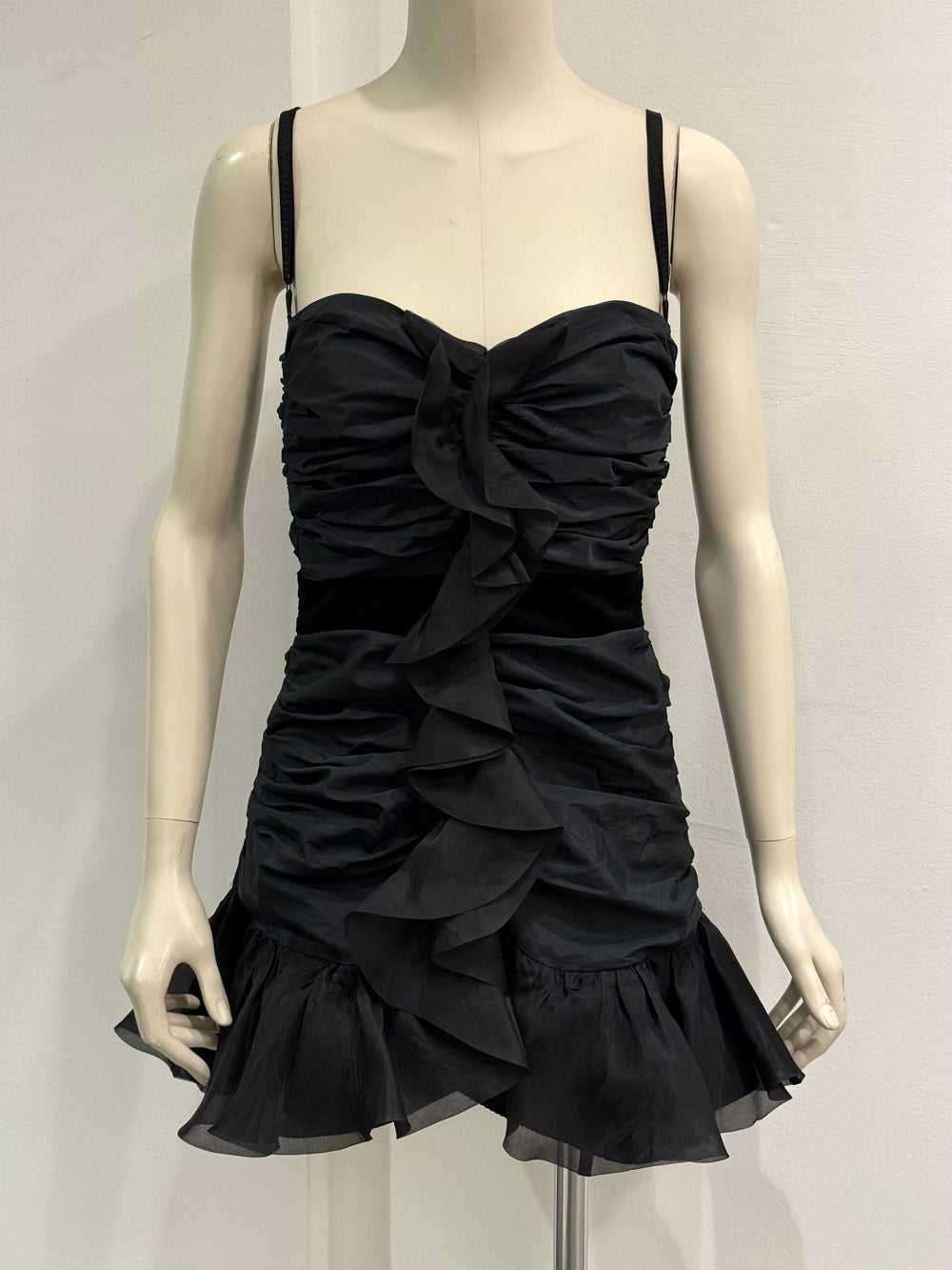 2000s Dolce & Gabbana ruched draped mini dress