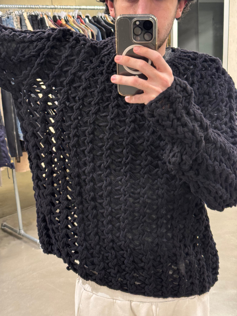 2000s Dries Van Noten fisherman open knit