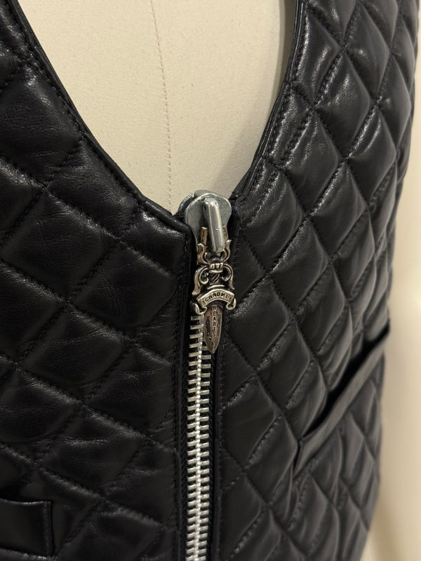 1990s Chrome Hearts leather vest
