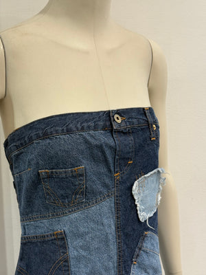 2000s Dolce & Gabbana patchwork mini dress