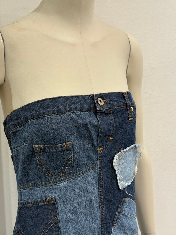 2000s Dolce & Gabbana patchwork mini dress