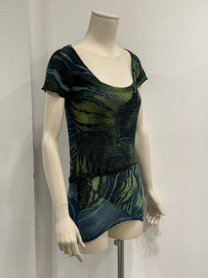 2000s Cavalli fox fur animalier print set