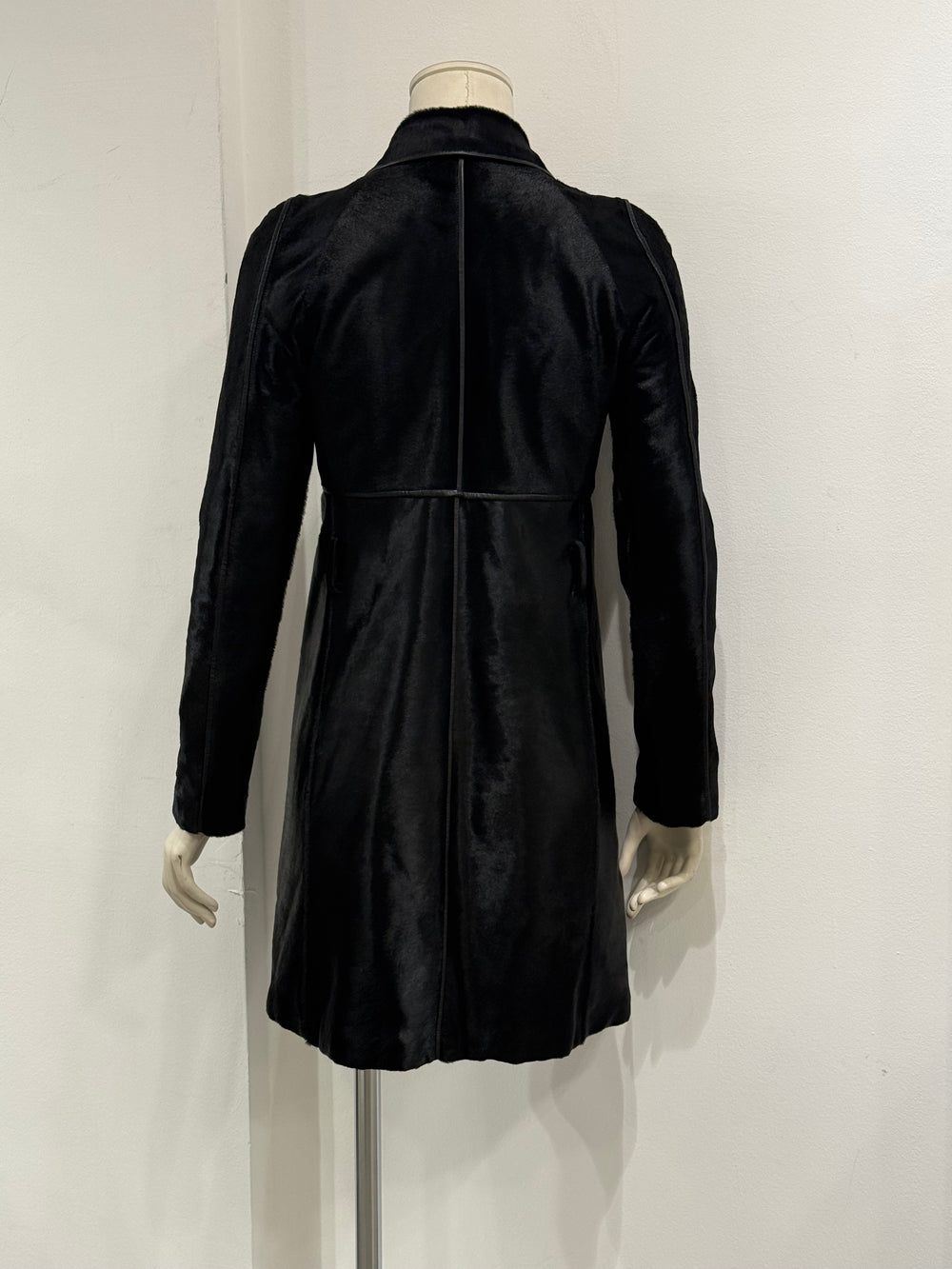 2000s Gucci pony hair leather coat