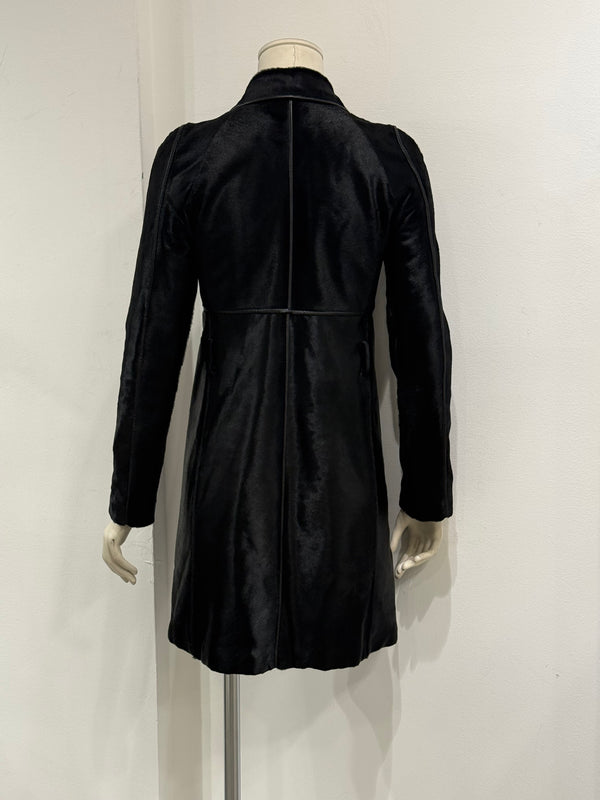 2000s Gucci pony hair leather coat
