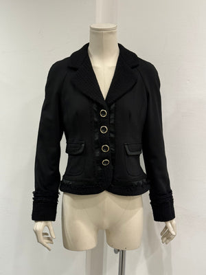 2000s Dolce & Gabbana black cropped jacket