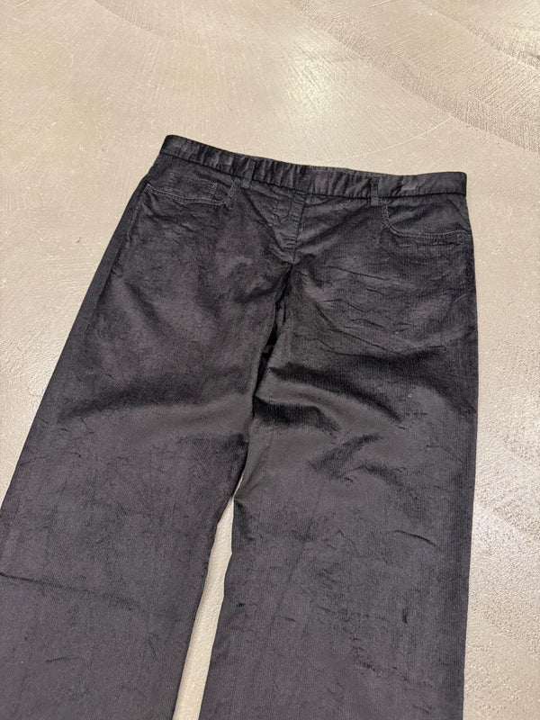 2000s Helmut Lang coated velour pants