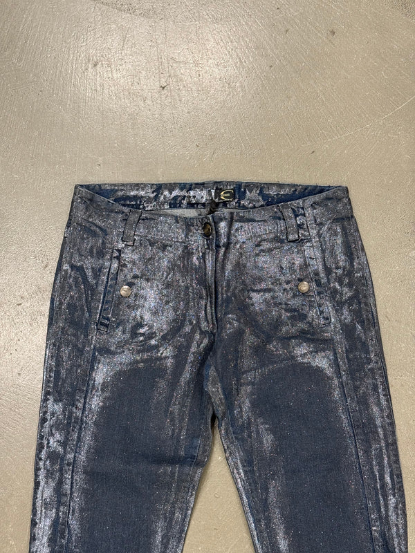 2000s Cavalli waxed shorts