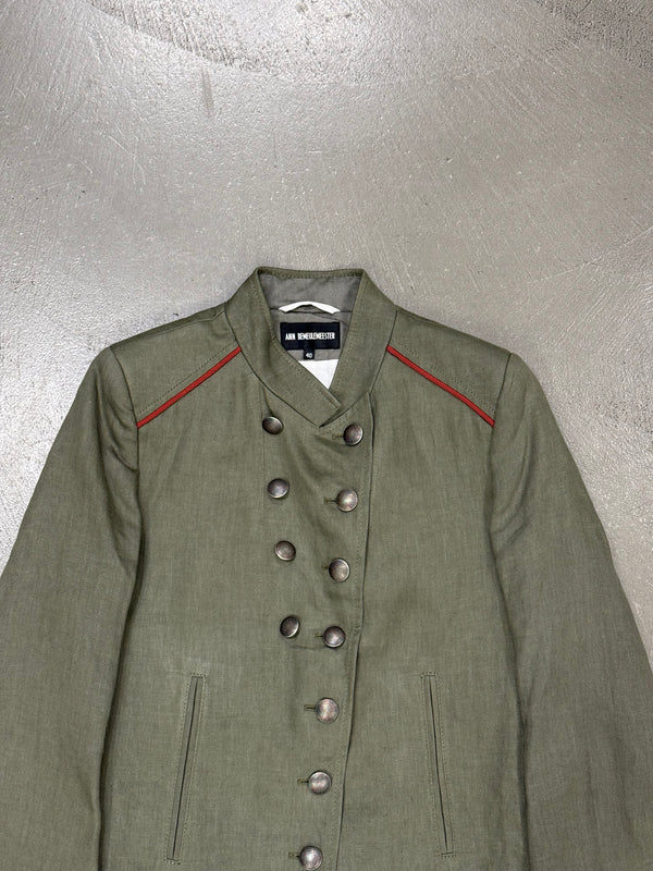 2000s Ann Demeulemeester napoleon double breasted officer jacket