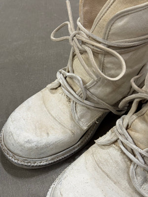 1990s Dirk Bikkembergs distressed leather lace-through boots