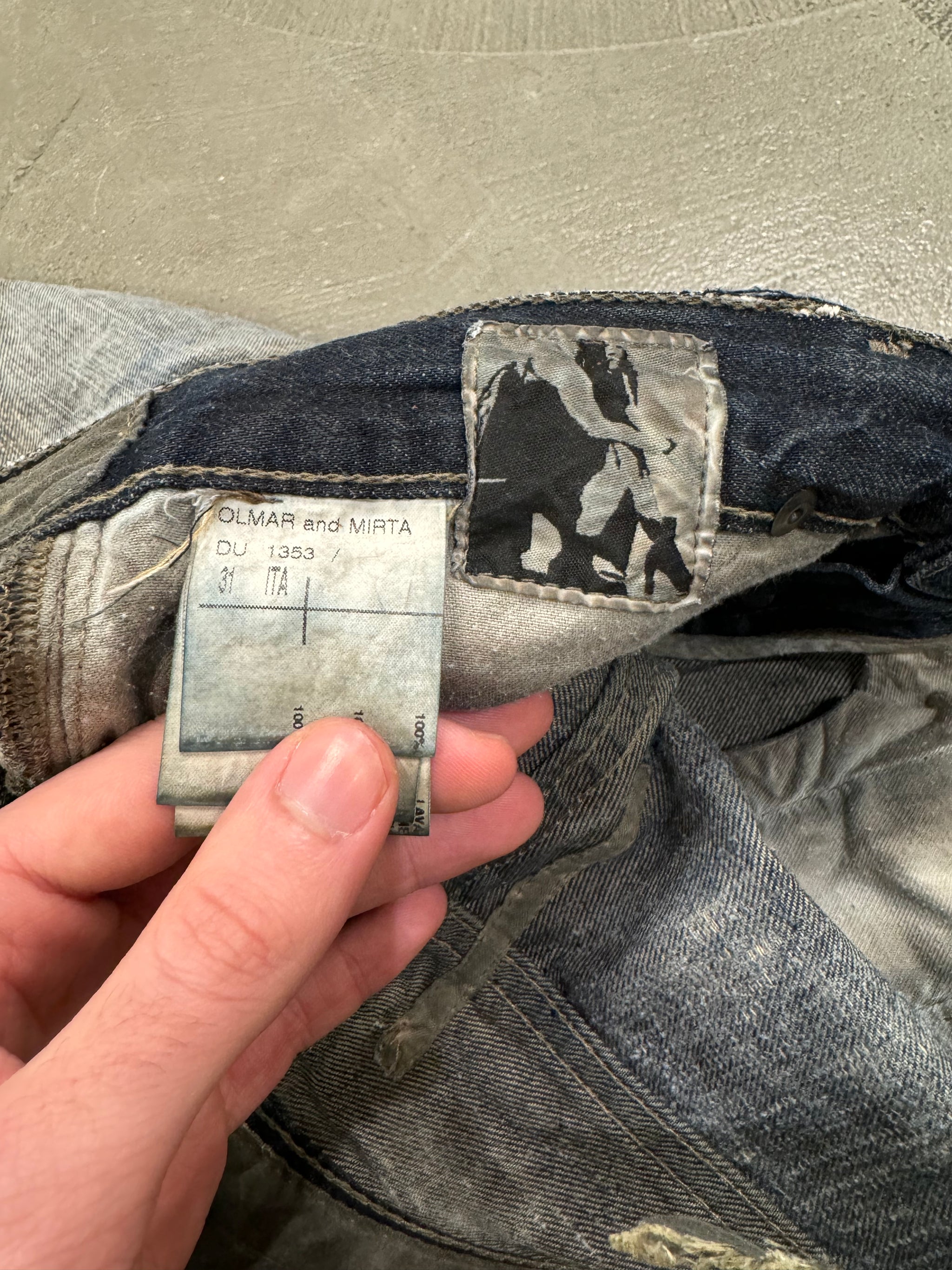 2009 Rick Owens Olmar and Mirta distressed dust denim 2009 Rick Owens Olmar and Mirta distressed dust denim