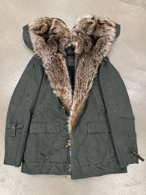 2010s Ermanno Scervino "Kanye" real marmot fur parka