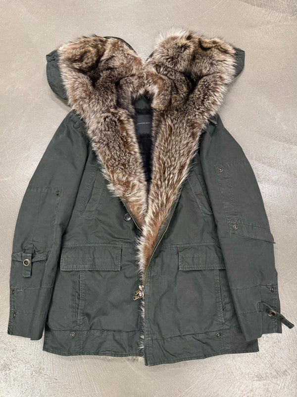 2010s Ermanno Scervino "Kanye" real marmot fur parka