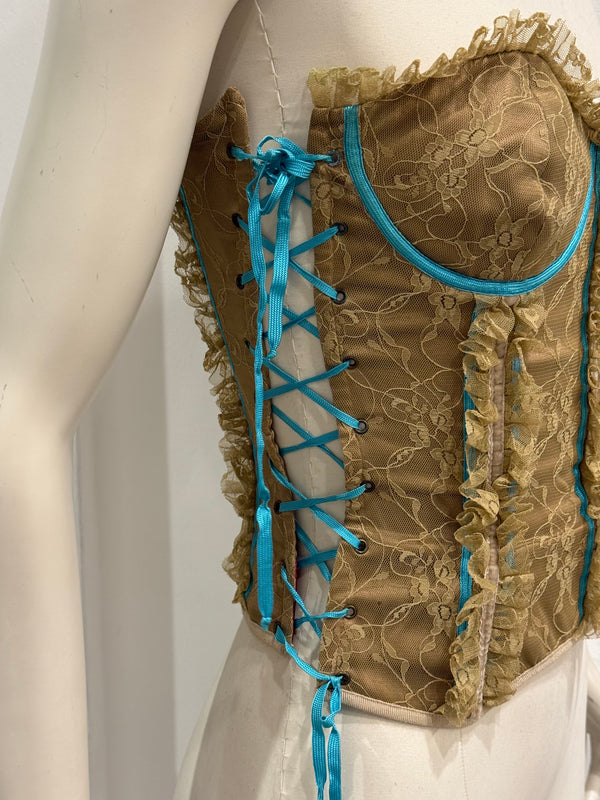 S/S2002 Dolce & Gabbana runway lace-up corset top