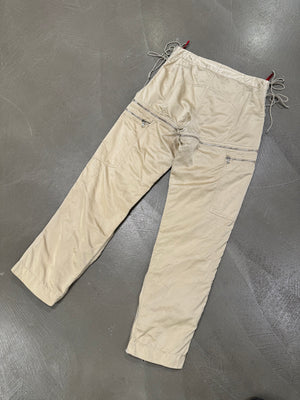 A/W1999 Prada zipper laced astro biker cargo pants