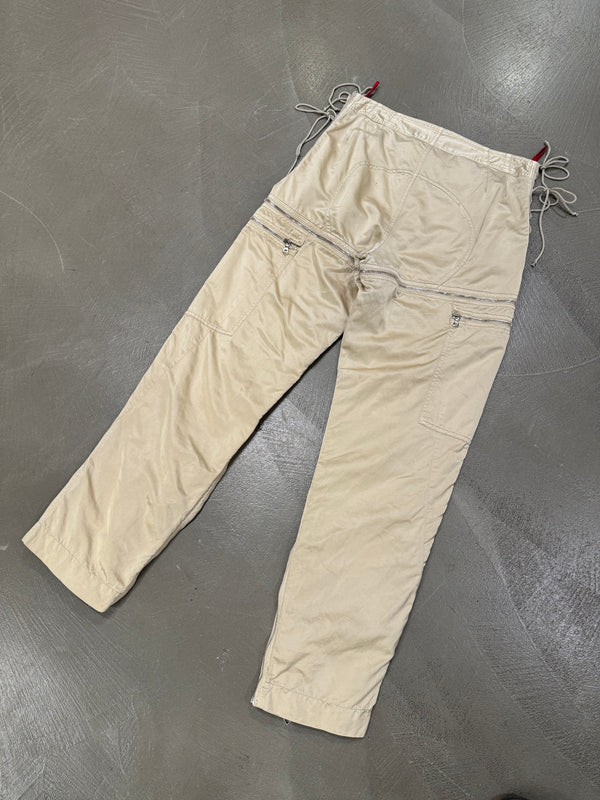 A/W1999 Prada zipper laced astro biker cargo pants