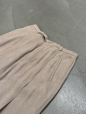 2000s Jean Paul Gaultier wrinkle skin wide sleeve set (jacket + pants)