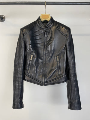 AW2000 Gucci by Tom Ford spiral biker leather jacket