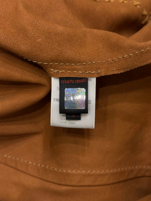 2003 Roberto Cavalli western suede leather shirt