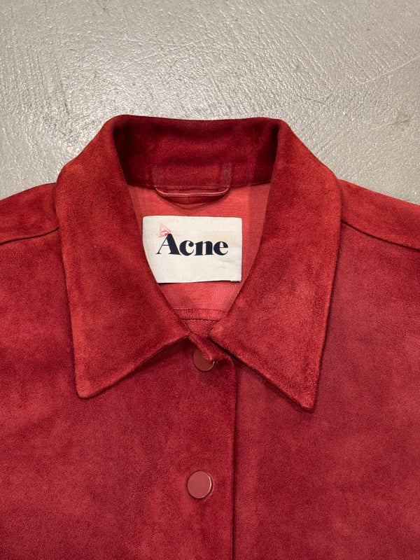 2012 Acne Studios red suede leather jacket