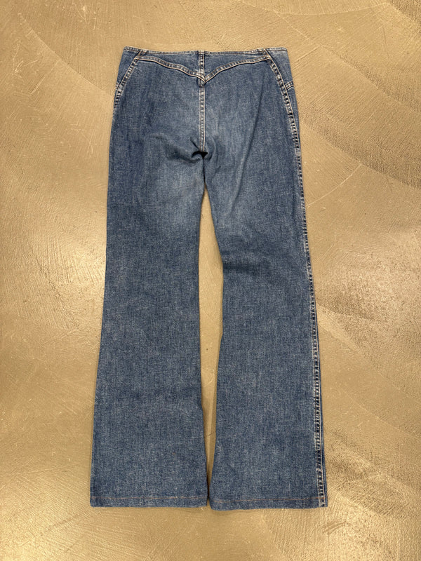 2000s Roberto Cavalli waistless low rise jeans