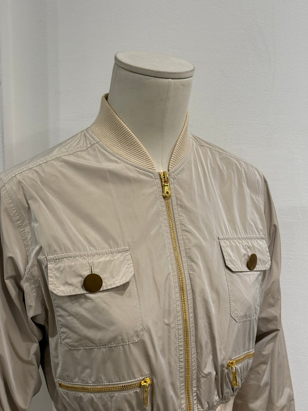 2003 Dolce & Gabbana cropped nylon bomber jacket