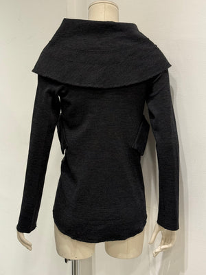 A/W2002 Comme des Garçons runway asymmetrical deconstructed wool cardigan