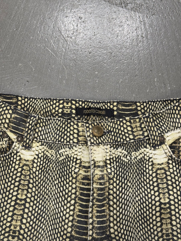 2000s Roberto Cavalli snake illusion pants