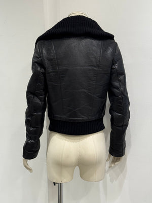 A/W2002 Balenciaga by Nicolas Ghesquiere runway aviator leather jacket