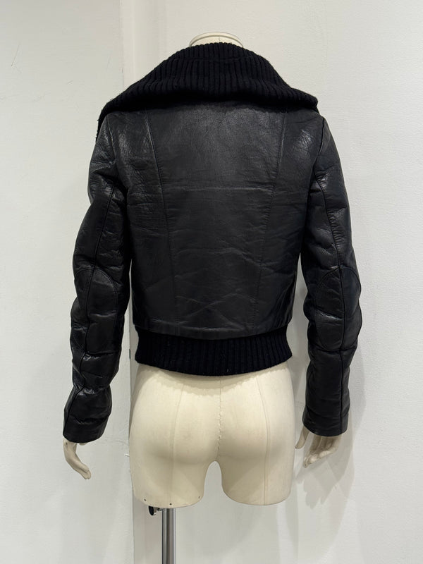 A/W2002 Balenciaga by Nicolas Ghesquiere runway aviator leather jacket