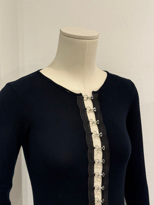 2003 Dolce & Gabbana sleeve top with front hooks closure