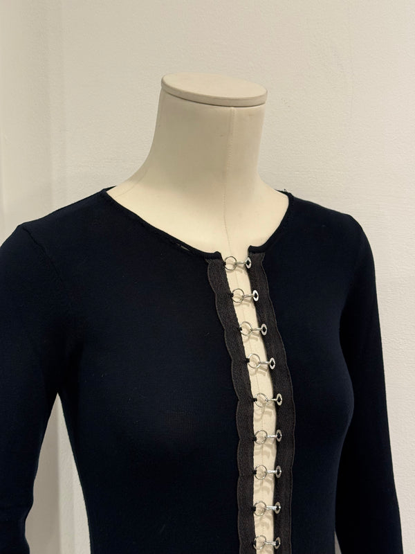 2003 Dolce & Gabbana sleeve top with front hooks closure