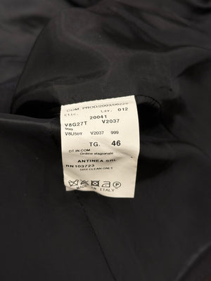 2003 Emporio Armani curved plunge neckline peplum jacket