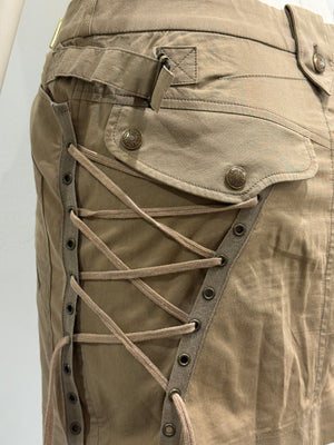 S/S2003 Christian Dior by John Galliano lace-up bondage mini skirt