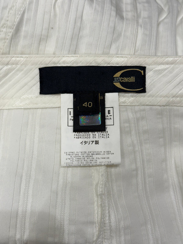 2000s Cavalli pleated blazer and skirt set