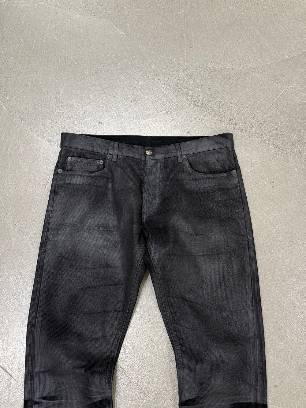 A/W2003 Dior by Hedi Slimane corduroy waxed jeans