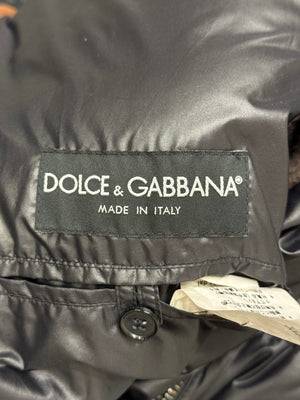 A/W2008 Dolce & Gabbana runway puffer hybrid jacket with knit sleeves