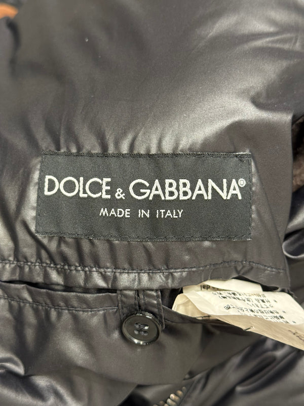 A/W2008 Dolce & Gabbana runway puffer hybrid jacket with knit sleeves