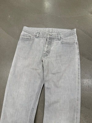 1990s Helmut Lang vintage grey faded denim