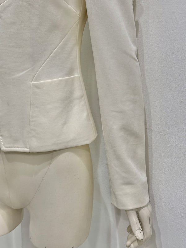 2000s Gianni Versace back zip structured paneled jacket