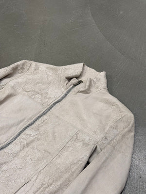 2000s Rick Owens blistered leather jacket