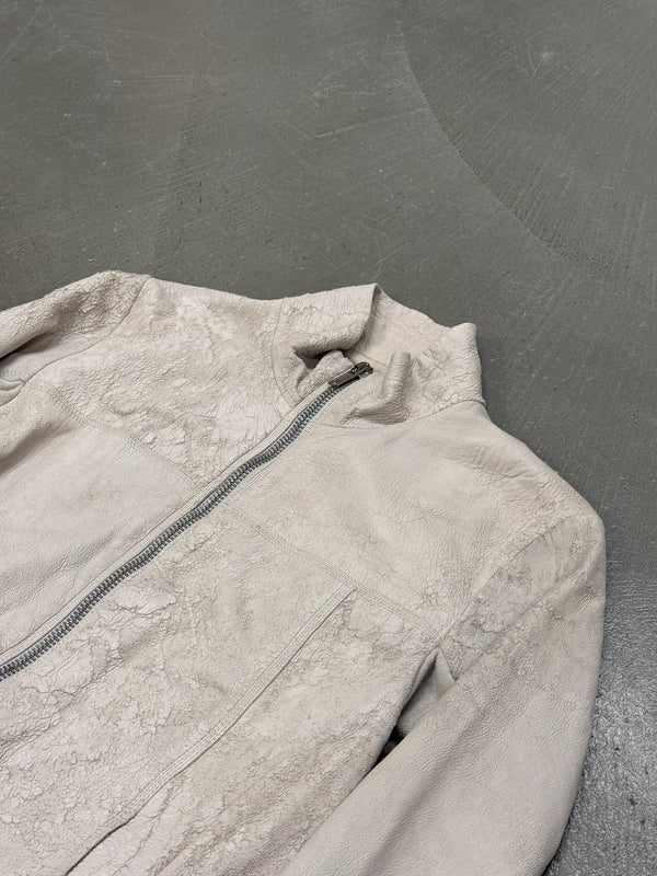 2000s Rick Owens blistered leather jacket