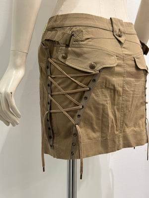 S/S2003 Christian Dior by John Galliano lace-up bondage mini skirt