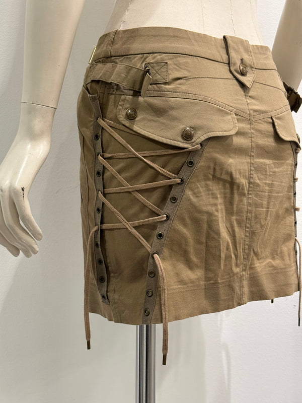 S/S2003 Christian Dior by John Galliano lace-up bondage mini skirt