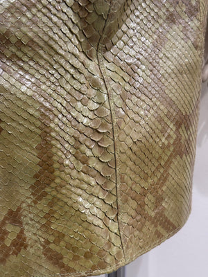 1990s Gianni Versace real Python mini skirt